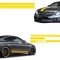 Set Stickere Capota/Plafon/Portbagaj si Laterale Galben Mat Mercedes C205 Coupe A205 Cabriolet (2014-up) Performance AutoTuning