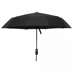 vidaXL Umbrela pliabila automata, negru, 104 cm foto