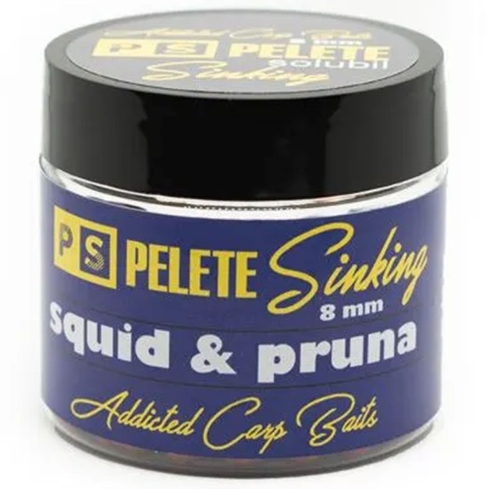 Pelete Solubile Addicted Carp Baits Sinking Dumbell, Squid &amp; Pruna, 8mm
