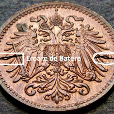 Moneda istorica 1 HELLER - AUSTRO-UNGARIA, anul 1915 *cod 2823 = ERORI UNC!