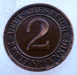 7.746 GERMANIA WEIMAR 2 RENTENPFENNIG 1924 F, Europa, Bronz