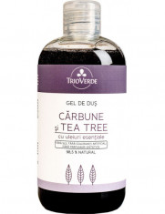 Gel de dus natural cu Carbune si Tea Tree Trio Verde 300ml foto