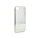 Husa APPLE iPhone 7 / 8 - Electroplate Half (Argintiu), iPhone 7/8, Plastic, Carcasa