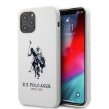 Husa TPU U.S. Polo Big Horse pentru Apple iPhone 12 Pro Max, Alba USHCP12LSLHRWH