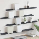 vidaXL Raft suspendat Pe perete 4 pcs Antracit 100 x 9 x 2,5 cm Oțel 8003989