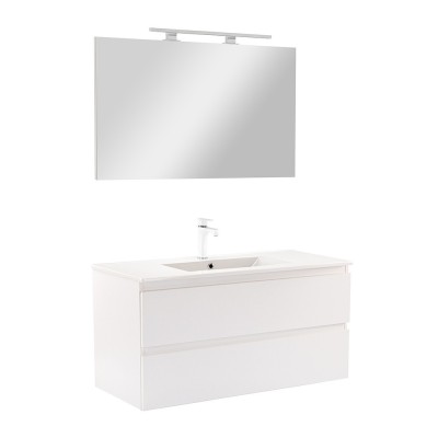 Mobilier complet de baie Vario Forte 100 alb-alb foto