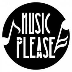 Decoratiune metalica de perete Krodesign Music Please, diametru 50 cm, negru, grosime 1.5 mm