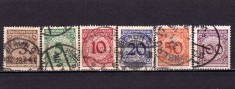 ✅ (S42) Germania Reich 1923 &quot;Cifra- stabilizare Rentenmark &quot; serie completa Michel 338/343, stampilate