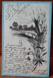 Carte postala, pod peste rau, perioada interbelica
