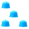 Set 4 Capsule cafea, reutilizabila, reincarcabila, compatibil Dolce Gusto, albastru deschis