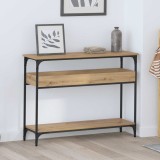 vidaXL Masă de consolă stejar artizanal 100 x 29 x 75 cm Lemn compozit 883523