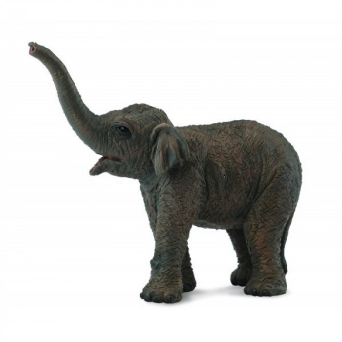Figurina pui de Elefant asiatic S Collecta, 7.5 x 6 cm