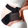 Centura elastica de sustinere sarcina, pt gravide, reglabila,din 3 piese-NEGRU