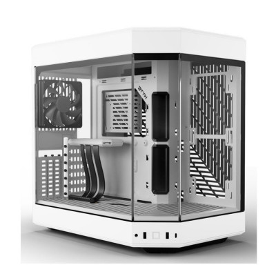 Carcasa hyte y60 mid-tower white e-atx tempered glass preinstalled fans 3x 120mm no psu included foto