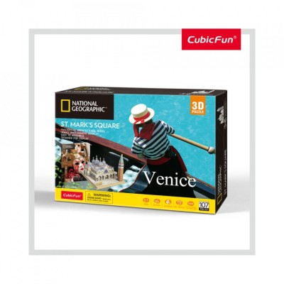 Cubic Fun - Puzzle 3D si Brosura-Piata San Marco 107 Piese foto