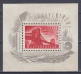 UNGARIA 1948 POSTA AERIANA REDESCHIDEREA PODULUI CU LANTURI BUDAPESTA COLITA MNH