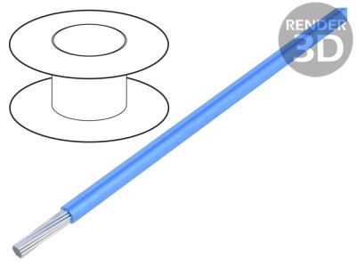 Cablu HookUp Wire 30AWG PTFE albastru foto