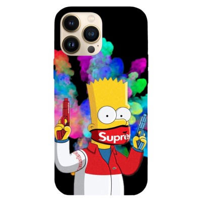 Husa compatibila cu Apple iPhone 13 Pro Max model Supreme Bart Simson, Silicon, TPU, Viceversa foto