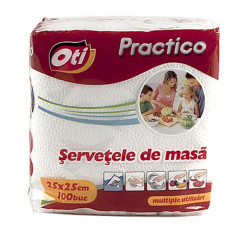 Servetele de masa OTI Practico, 25x25 cm, 100 buc./pachet