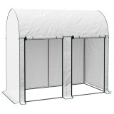 Outsunny Seră de Grădină, Seră pentru Plante cu 2 Uși Batante Rulante, Acoperire PE, Anti-UV, 2x1x1,78 m, Alb | Aosom Romania
