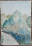 Peisaj de pe Transfagarasan// acuarela nesemnata 1981