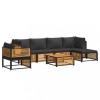 Set canapele gradina cu perne, 7 piese, lemn masiv acacia