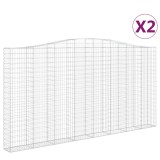 Cosuri gabion arcuite 2 buc. 400x30x200/220 cm fier galvanizat