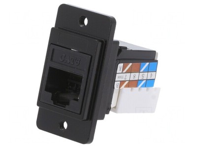 Soclu RJ45 DualSlim Cat6a 8p8c IDC Metalic foto