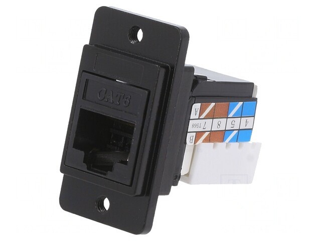 Soclu RJ45 DualSlim Cat6a 8p8c IDC Metalic