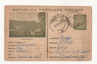 RS1 Carte Postala Romania - circulata 1957 Cocargioasa-Turda foto