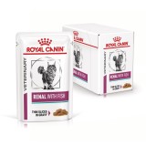 ROYAL CANIN Renal Fish, dieta veterinara, plic hrana umeda pisici, sistem renal