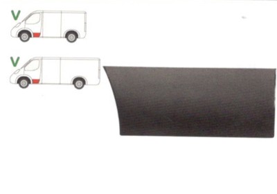 Panou reparatie usa Iveco DAILY, 01.1978-02.1990, Iveco DAILY, 01.1990-02.1999, partea stanga, parte inferioara usa fata, foto