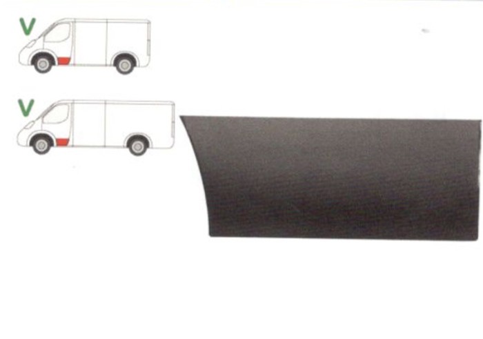 Panou reparatie usa Iveco DAILY, 01.1978-02.1990, Iveco DAILY, 01.1990-02.1999, partea stanga, parte inferioara usa fata,