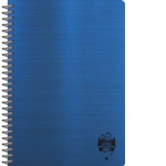 Caiet A4 80 file, spira hartie Ivory, romana, DACO, culoare albastru