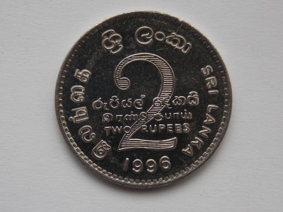 2 RUPEES 1996 SRI LANKA foto