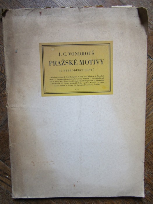 J. C. Vondrous Prazsk&eacute; Motivy 15 Reprodukci Leptu IN LIMBA CEHA