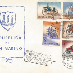 San Marino, Automobilele secolului al XIX-lea, FDC, 1962