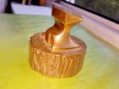 F993-Nicovala mica bijutier bronz masiv aurit stare foarte buna. foto