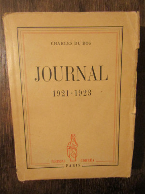 Journal 1921-1923 - Charles du Bos foto