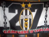 Steag fotbal aniversar Juventus Campioni D,Italia, rar, 140 x 90 cm