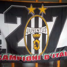 Steag fotbal aniversar Juventus Campioni D,Italia, rar, 140 x 90 cm