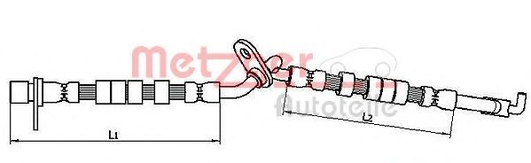 Conducta / cablu frana MAZDA 6 Station Wagon (GY) (2002 - 2007) METZGER 4110709