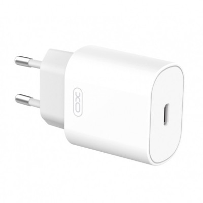 Incarcator Retea XO Design, 25W, 3A, 1 x USB-C, Alb foto