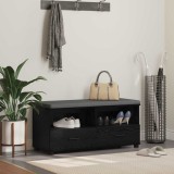 vidaXL Bancă pentru hol cu pernă Stejar Negru 100 x 38 x 46 cm 891465