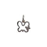 Pandantiv, jolie silver, argint 925, model fluture dublu, 0.9g, 1.2 cm x 1.2 cm