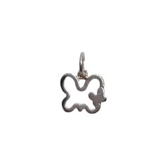 Pandantiv, Jolie Silver, Argint 925, Model Fluture Dublu, 0.9g, 1.2 cm x 1.2 cm foto