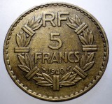 7.187 FRANTA WWII ALGERIA 5 FRANCS FRANCI 1940