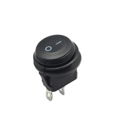 Intrerupator basculant rocker ON-OFF cu mentinere, ermetic, SPST, 6A 250V AC, montaj panou, 20mm, IP67, KCD1-101-11