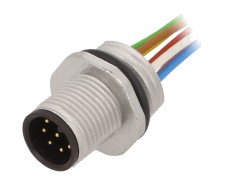 Conector M12 tată IP68, 8 pini