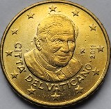 Moneda 50 eurocents 2011 Vatican, Benedict XVI 2nd Map, Aunc , km#387